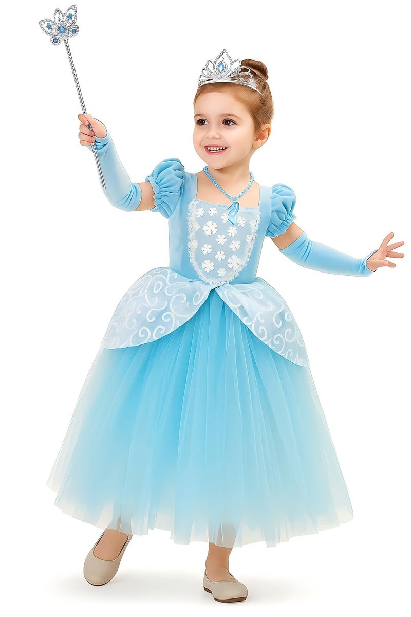 CQDY Girls Princess Dress Fancy Costume Role Play Ball Gown Halloween Party Dress up With accessories - Image 4